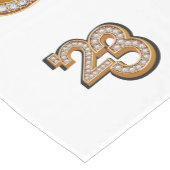 Chemin De Table Court Gras Moderne Café Latte Or 2023 Grad Grad Graduati (Coin)