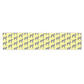 Chemin De Table Court Gray wolf with pipe cartoon (Horizontal)