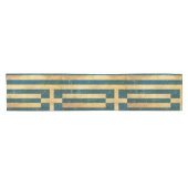 Chemin De Table Court Grèce Drapeau Vintage Grunge (Horizontal)