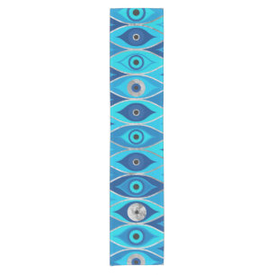 Chemin De Table Court Grèce Mati Mataki - Motif des yeux malveillants d