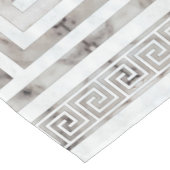 Chemin De Table Court Greek Meander - Greek Key White Marble textures (Coin)