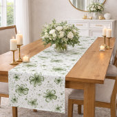 Chemin De Table Court Green Clover Pattern • St. Patrick’s Day