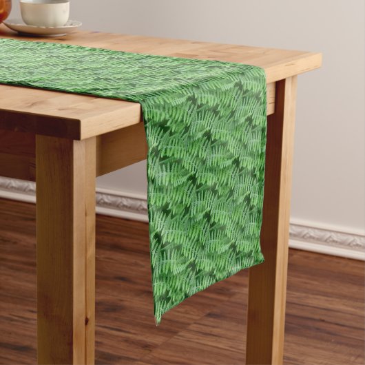 Chemin De Table Court Green Ferns Motif naturel (In Situ)