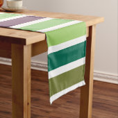 Chemin De Table Court Green purple Black Hues (In Situ)