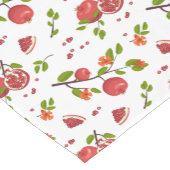 Chemin De Table Court Grenade rouge sur White Rosh Hashanah  (Coin)