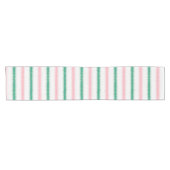 Chemin De Table Court Grilles ikat vert rose moderne texturé rose patten (Horizontal)