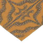 Chemin De Table Court Gris de charbon épicé Brown Design Motif Abstrait (Coin)