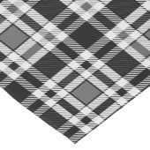 Chemin De Table Court Gris Noir Blanc Flanné Plaid Tartan Design (Coin)