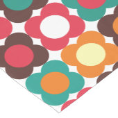 Chemin De Table Court Groovy 70s Retro Flower Pattern | Bold Boho Floral (Coin)