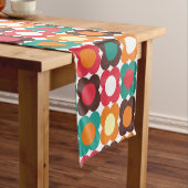Chemin De Table Court Groovy 70s Retro Flower Pattern | Bold Boho Floral (In Situ)