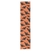 Chemin De Table Court Halloween chauves-souris noires orange cool éffray (Devant)