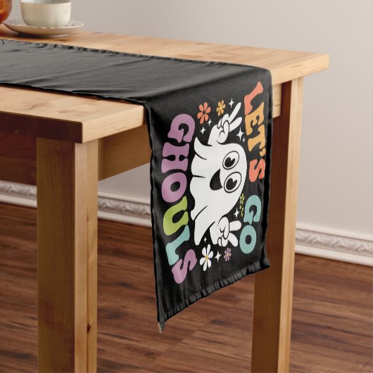 Chemin De Table Court Halloween Go Ghouls Ghost Retro Costume (In Situ)