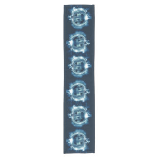 Chemin De Table Court Halloween Parti mal bleu Citrouille Horreur