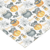 Chemin De Table Court Halloween Whimsical Cauldron et Motif de chats (Coin)
