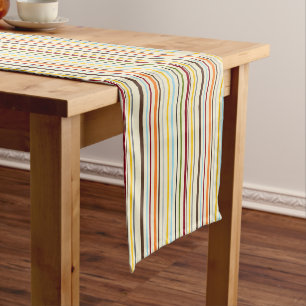 Chemin De Table Court HAMbWG 14" X 72" rayure multicolore de coureur de