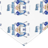 Chemin De Table Court Hanoukka Dancing Dreidels et Jelly Doughnut (Coin)