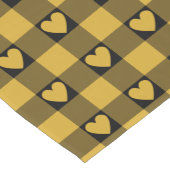 Chemin De Table Court Harvest Gold Black Buffalo Heart Plaid (Coin)