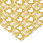 Chemin De Table Court Harvest Gold Gingham Heart Patch Plaid (Coin)
