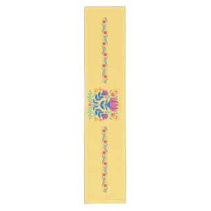 Chemin De Table Court Harvest Gold Mexicain Inspiré Floral Table Runer
