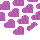 Chemin De Table Court Heart Plaid Purple Pink Black Table Runner (Coin)