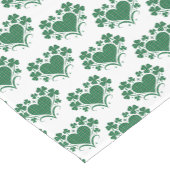 Chemin De Table Court Heart Shamrock Plaid Green Classic Clover (Coin)