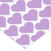 Chemin De Table Court Heart Shape Plaid Pink Purple Table Runner (Coin)