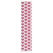 Chemin De Table Court Heart Shaped Plaid Red Pink Table Runner (Devant)