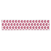 Chemin De Table Court Heart Shaped Plaid Red Pink Table Runner (Horizontal)