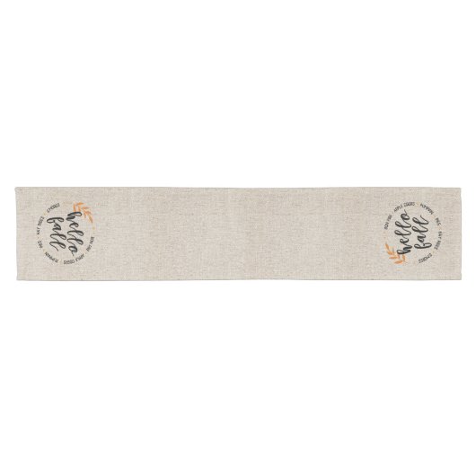 Chemin De Table Court Hello Fall Wreath Rustic (Horizontal)