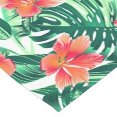 Chemin De Table Court Hibiscus à l'orange tropicale (Coin)