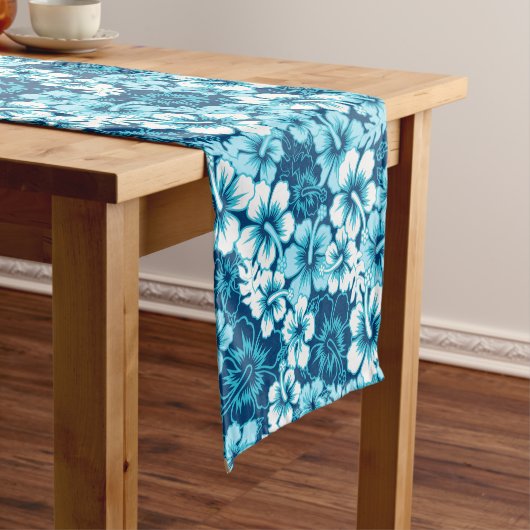 Chemin De Table Court hibiscus floral surf (In Situ)