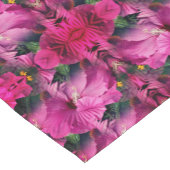 Chemin De Table Court Hibiscus rose Abstrait (Coin)