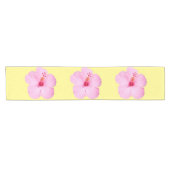 Chemin De Table Court Hibiscus rose Fleur tropicale (Horizontal)