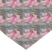 CHEMIN DE TABLE COURT HIBISCUS ROSE TROPICAL (Coin)