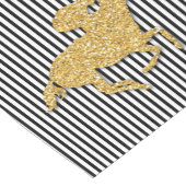 Chemin De Table Court Hippocampe en or noir et blanc (Coin)