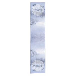 Chemin De Table Court Hiver merveilleux brouillard épinette forêt neige