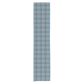 Chemin De Table Court Hoki Blue and Shuttle Gray Plaid (Devant)