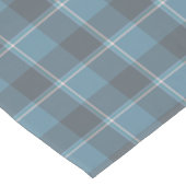 Chemin De Table Court Hoki Blue and Shuttle Gray Plaid (Coin)