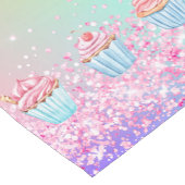 Chemin De Table Court Hologramme de cupcakes rose vierge violet (Coin)