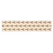 Chemin De Table Court Homard Brown foncé sur beige clair (Horizontal)
