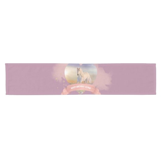 Chemin De Table Court Horse fête d'anniversaire (Horizontal)