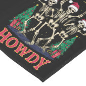 Chemin De Table Court Howdy Dancing Skeleton Funny Noël Holiday (Coin)
