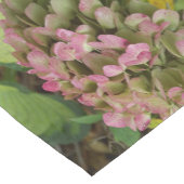 Chemin De Table Court Hydrangea d'automne en fleurs avec feuilles d'host (Coin)