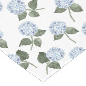 Chemin De Table Court Hydrangeas Bleus Aquarelle (Coin)
