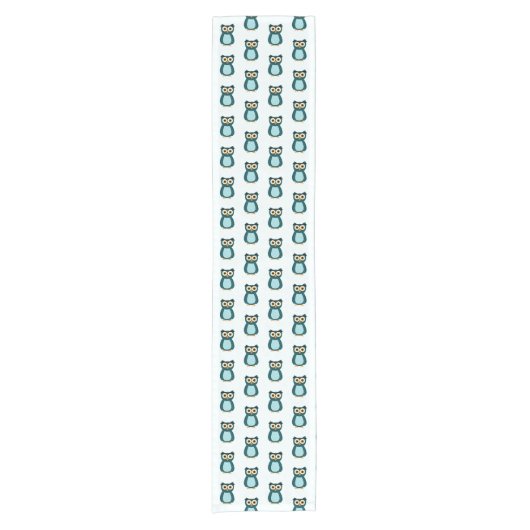 Chemin De Table Court Illustration Blue Owl (Devant)