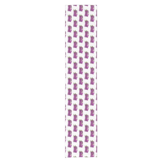 Chemin De Table Court Illustration d'aubergine (Devant)
