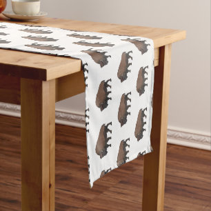 Chemin De Table Court Illustration de bison