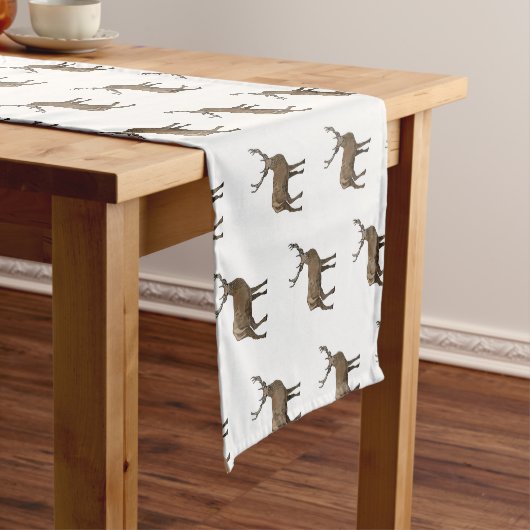 Chemin De Table Court Illustration de dessin sur le cerf (In Situ)