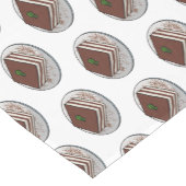 Chemin De Table Court Illustration de gâteau de Tiramisu (Coin)