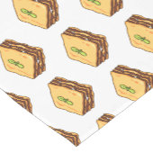 Chemin De Table Court Illustration de Lasagna (Coin)